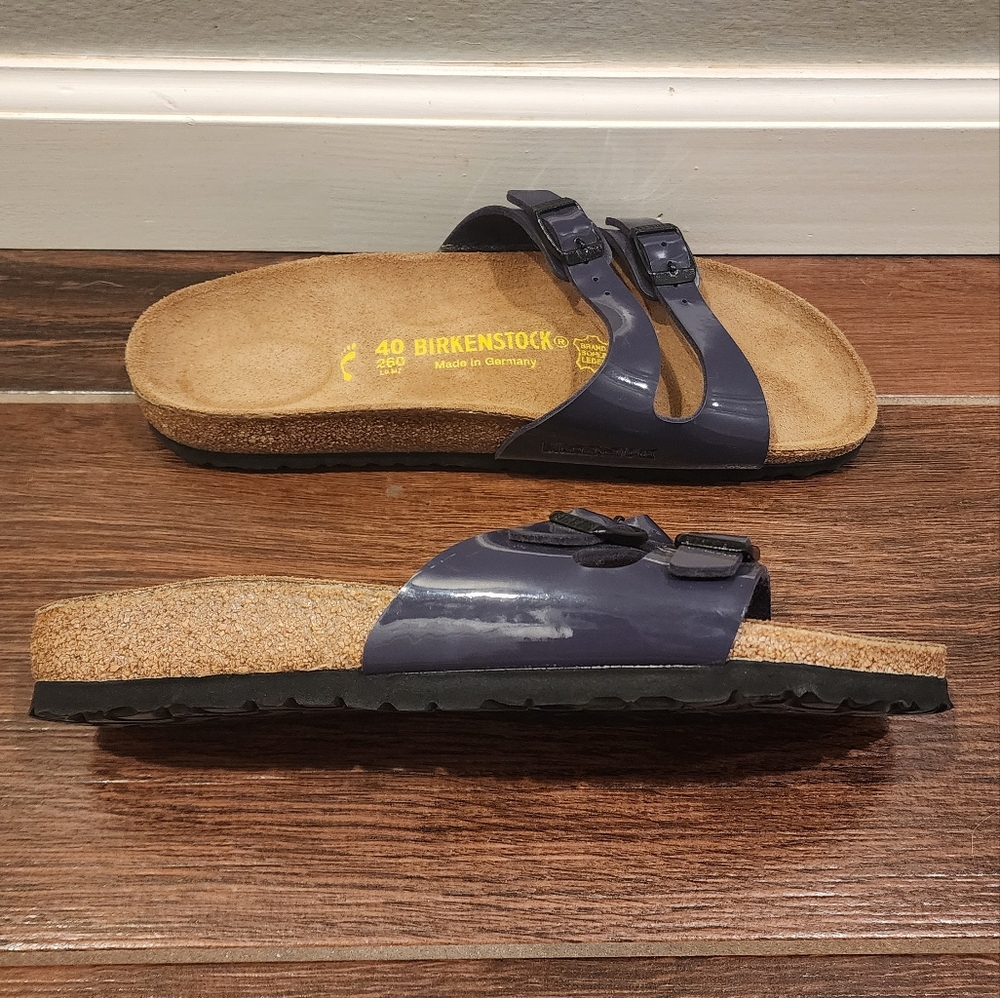 Birkenstock Ibiza Patent Two-strap Sandals - Size 40